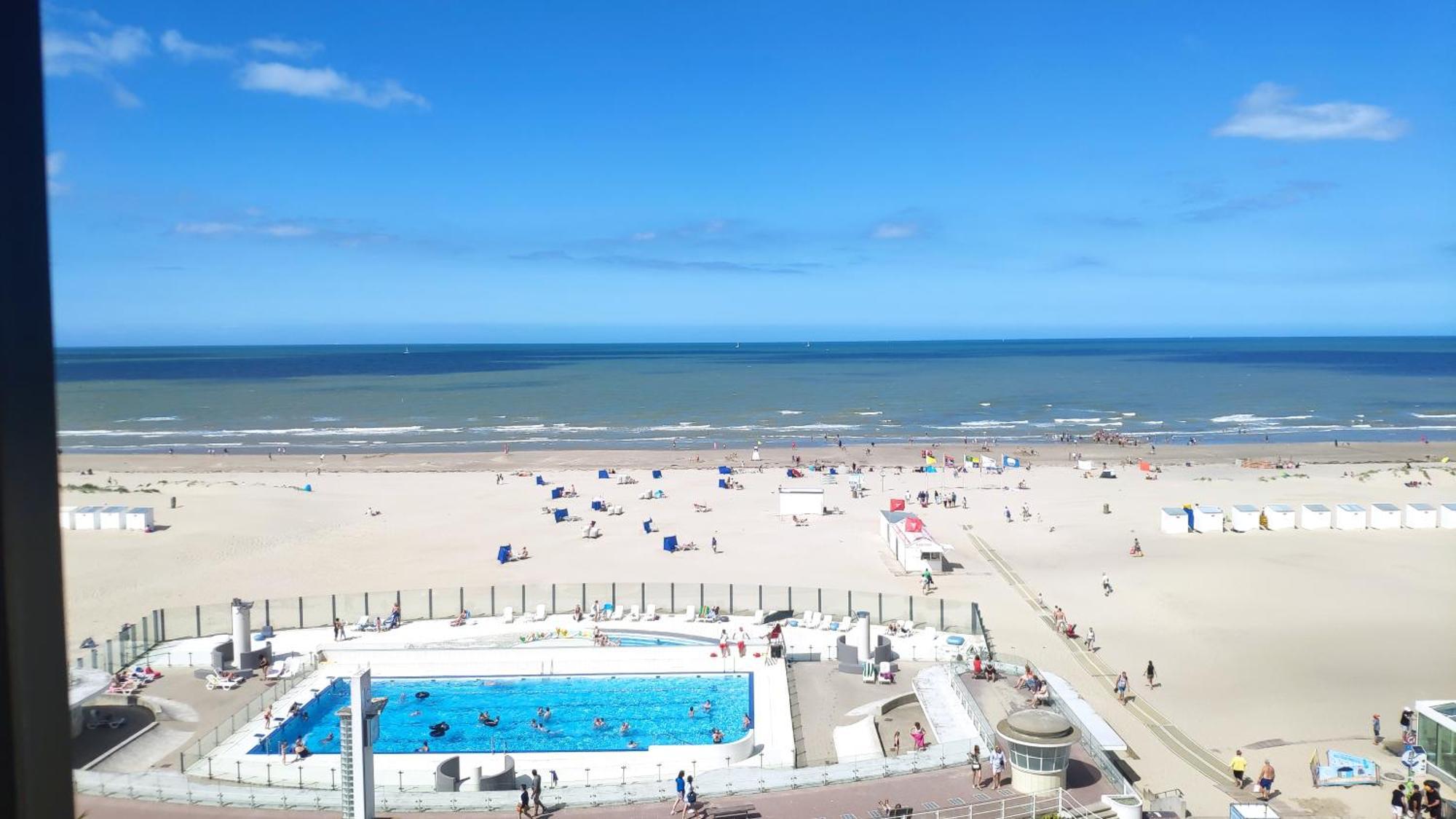 Zeezicht Vanop Het 6 De Verdiep Oostduinkerke Dış mekan fotoğraf
